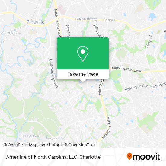 Mapa de Amerilife of North Carolina, LLC