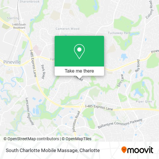 Mapa de South Charlotte Mobile Massage