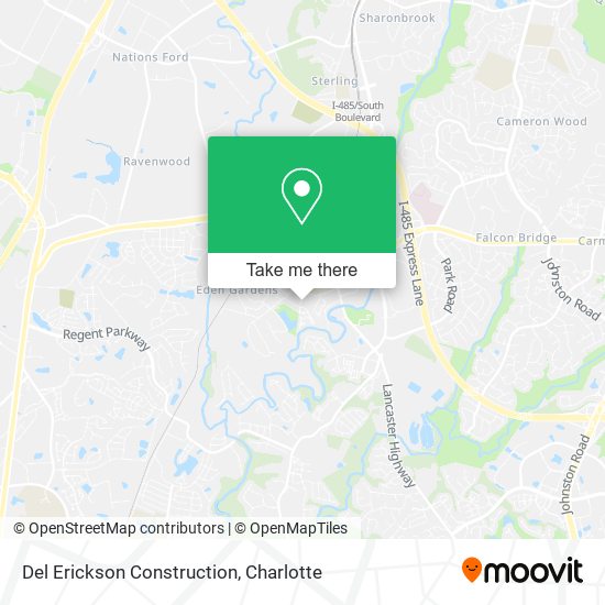 Del Erickson Construction map