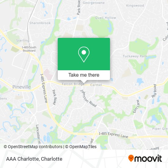 AAA Charlotte map