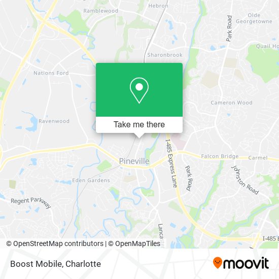Mapa de Boost Mobile