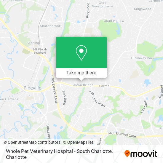 Mapa de Whole Pet Veterinary Hospital - South Charlotte