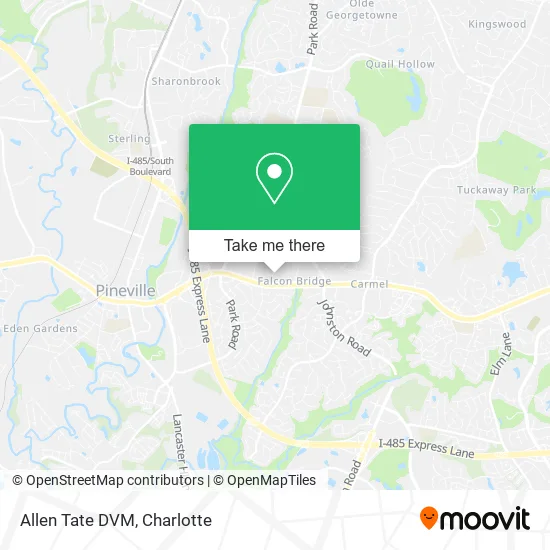 Allen Tate DVM map