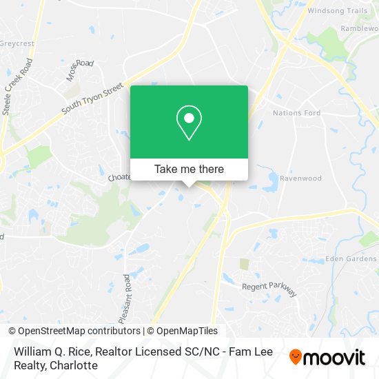 William Q. Rice, Realtor Licensed SC / NC - Fam Lee Realty map