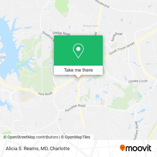 Mapa de Alicia S. Reams, MD