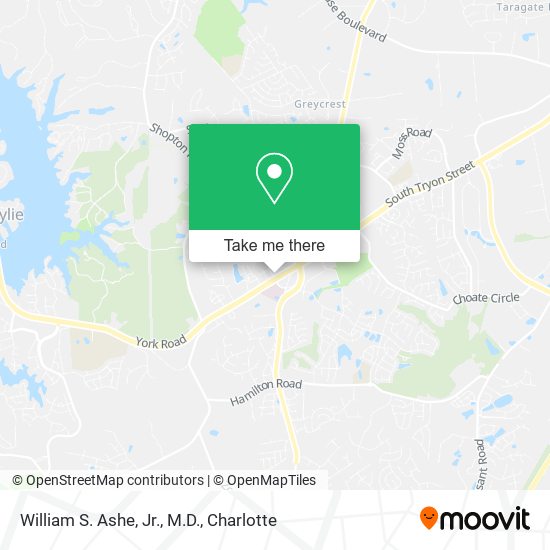William S. Ashe, Jr., M.D. map