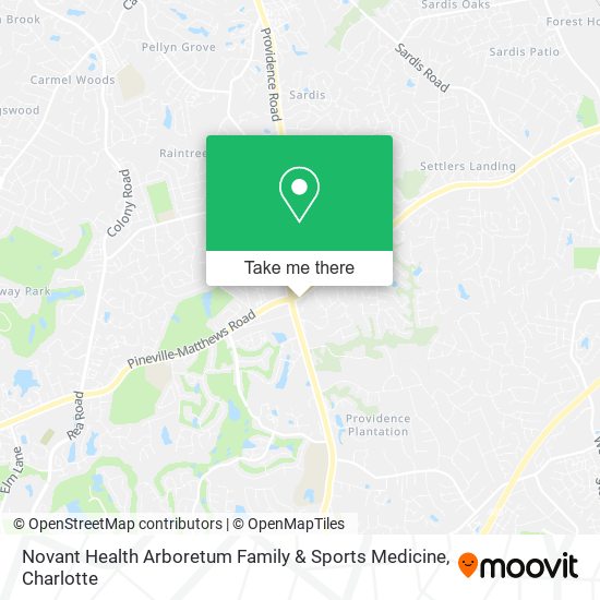 Mapa de Novant Health Arboretum Family & Sports Medicine