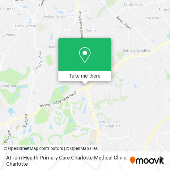 Atrium Health Primary Care Charlotte Medical Clinic map