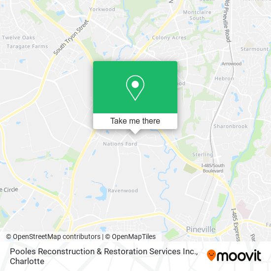 Mapa de Pooles Reconstruction & Restoration Services Inc.