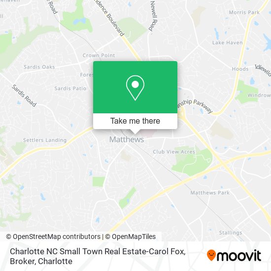 Charlotte NC Small Town Real Estate-Carol Fox, Broker map