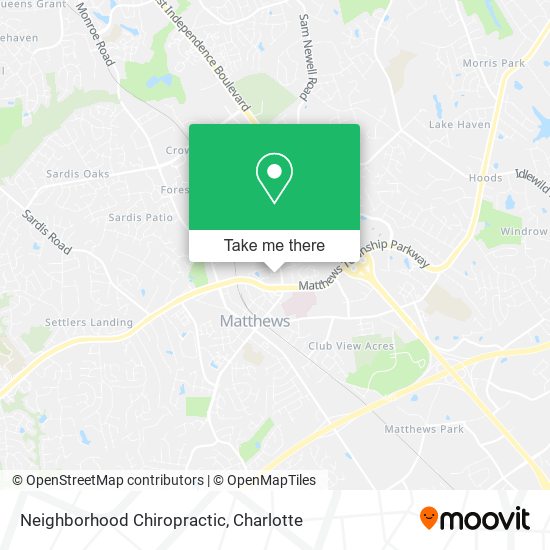 Neighborhood Chiropractic map
