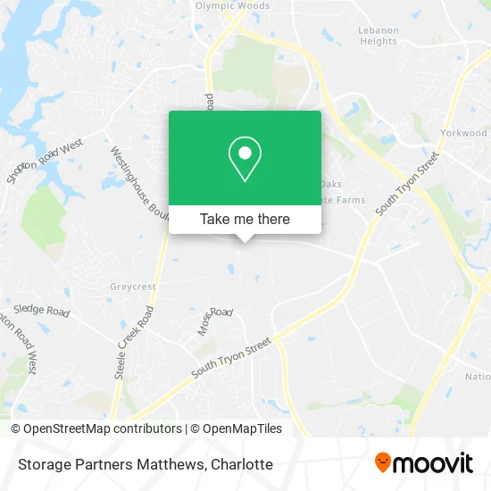 Storage Partners Matthews map
