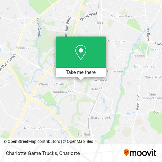 Charlotte Game Trucks map