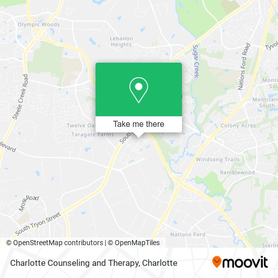 Charlotte Counseling and Therapy map