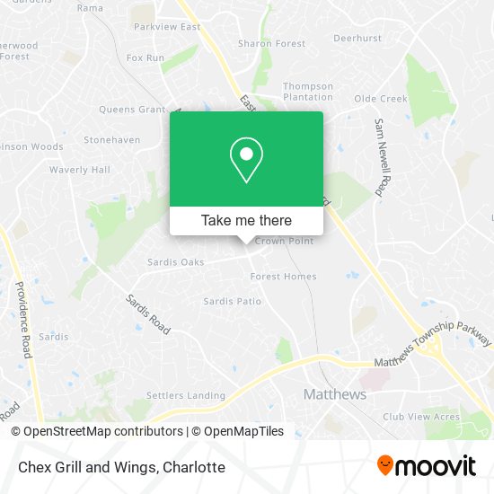 Chex Grill and Wings map