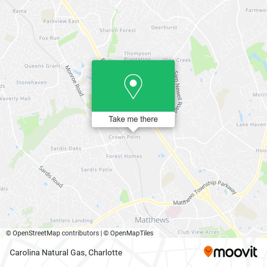 Carolina Natural Gas map