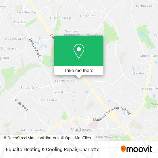 Mapa de Equalto Heating & Cooling Repair