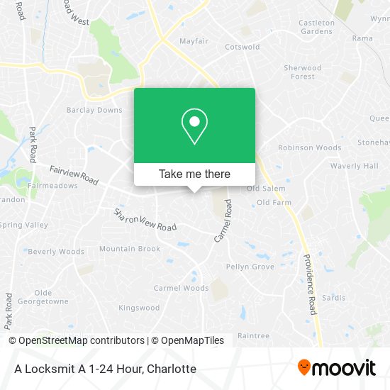 Mapa de A Locksmit A 1-24 Hour