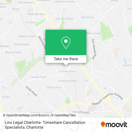 Linx Legal Charlotte- Timeshare Cancellation Specialists map