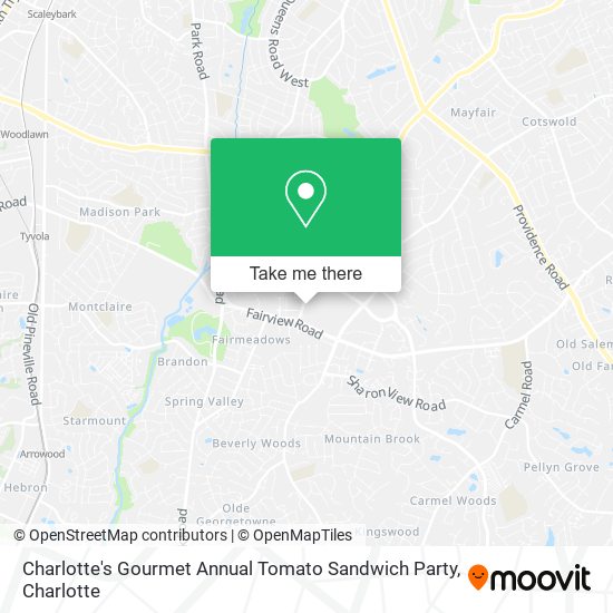 Charlotte's Gourmet Annual Tomato Sandwich Party map
