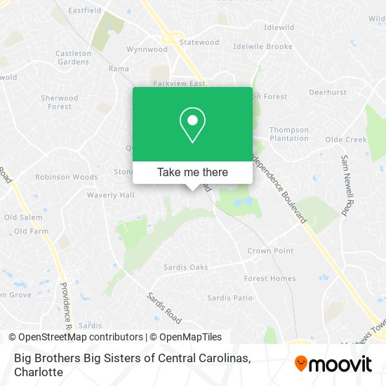 Mapa de Big Brothers Big Sisters of Central Carolinas
