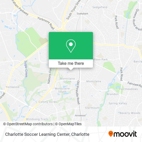 Charlotte Soccer Learning Center map
