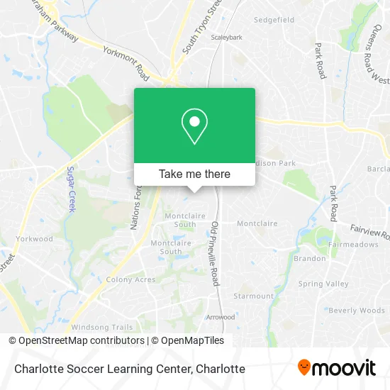 Charlotte Soccer Learning Center map