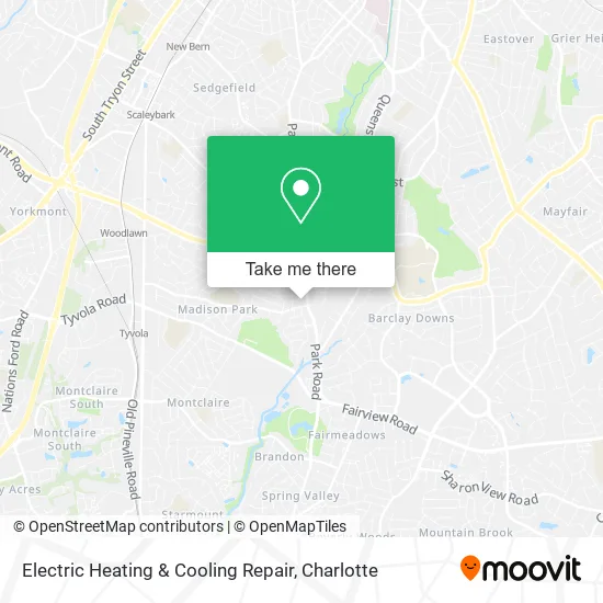 Electric Heating & Cooling Repair map