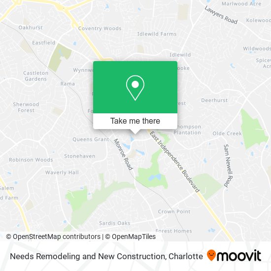 Needs Remodeling and New Construction map