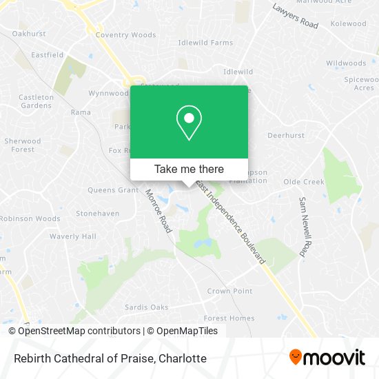 Rebirth Cathedral of Praise map