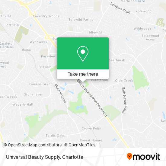 Universal Beauty Supply map