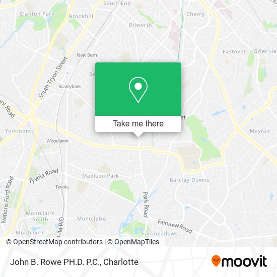 Mapa de John B. Rowe PH.D. P.C.