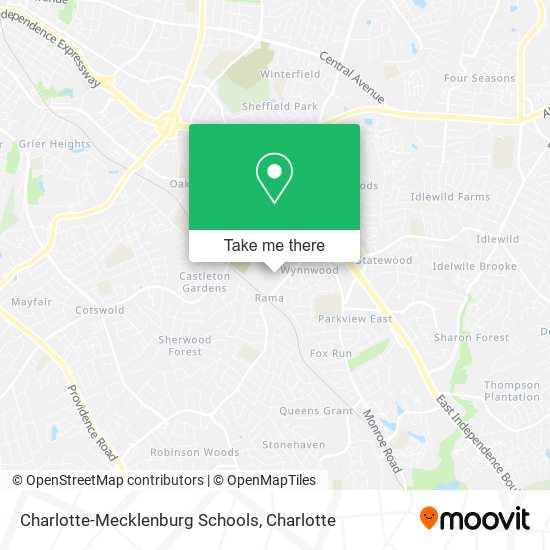 Mapa de Charlotte-Mecklenburg Schools