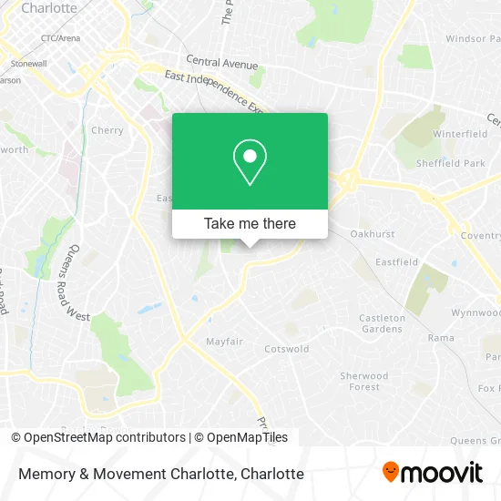 Memory & Movement Charlotte map