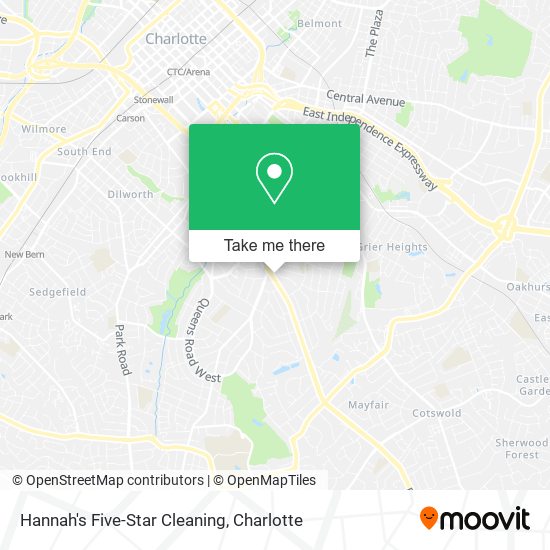 Hannah's Five-Star Cleaning map
