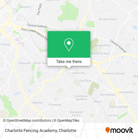 Charlotte Fencing Academy map