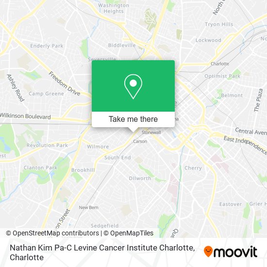 Mapa de Nathan Kim Pa-C Levine Cancer Institute Charlotte