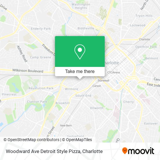 Mapa de Woodward Ave Detroit Style Pizza