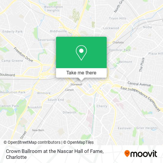 Mapa de Crown Ballroom at the Nascar Hall of Fame