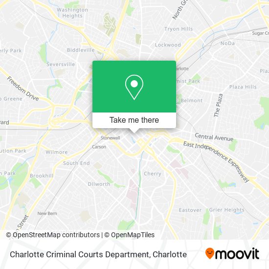 Charlotte Criminal Courts Department map