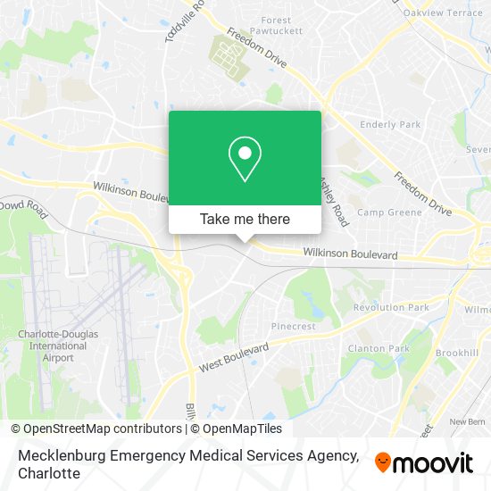 Mapa de Mecklenburg Emergency Medical Services Agency