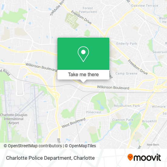 Charlotte Police Department map
