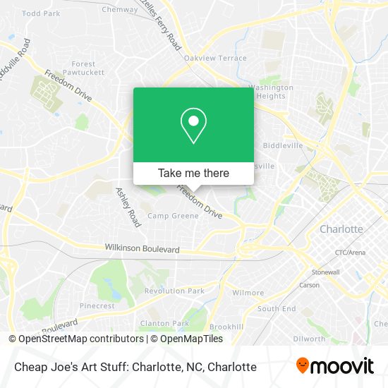 Mapa de Cheap Joe's Art Stuff: Charlotte, NC