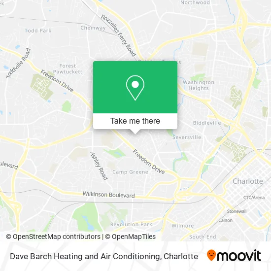 Dave Barch Heating and Air Conditioning map