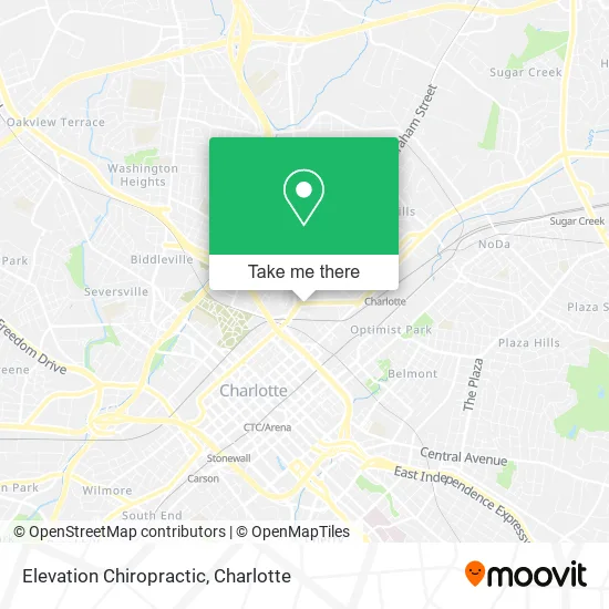 Elevation Chiropractic map