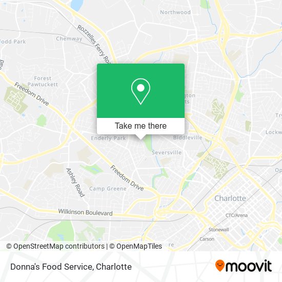 Donna's Food Service map