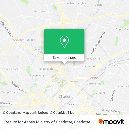 Mapa de Beauty for Ashes Ministry of Charlotte