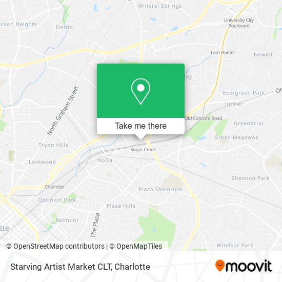 Starving Artist Market CLT map