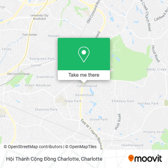 Hội Thánh Cộng Đồng Charlotte map
