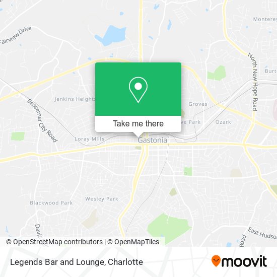 Legends Bar and Lounge map